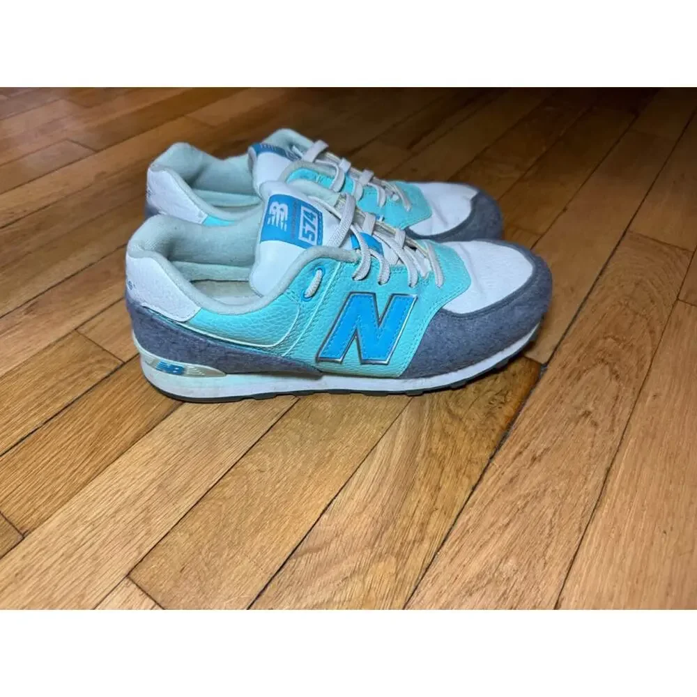 New Balance 574 V1 Deep Freeze Lace Up Sneakers Artic Blue/Grey Youth 7